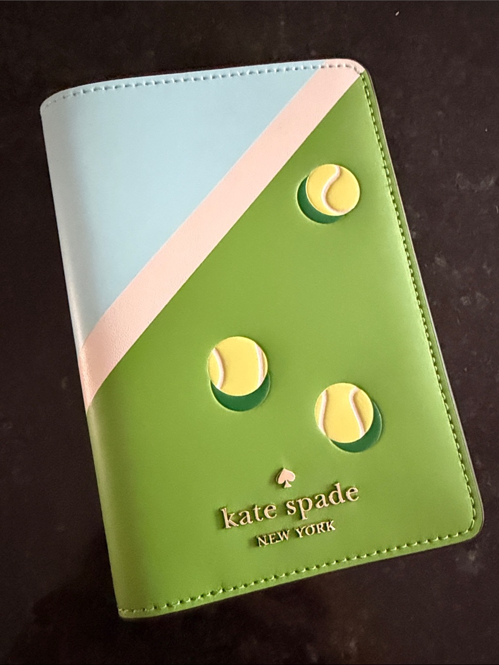kate spade Grand Slam Passport Ho lder in Green, Light Blue